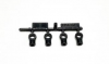 TRF421 5mm adjuster (S) black with glass (4pcs)